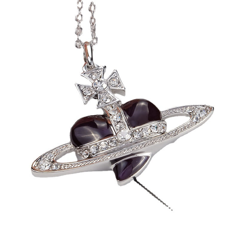 Vivienne Westwood large Love necklace pendant couple ins high sense