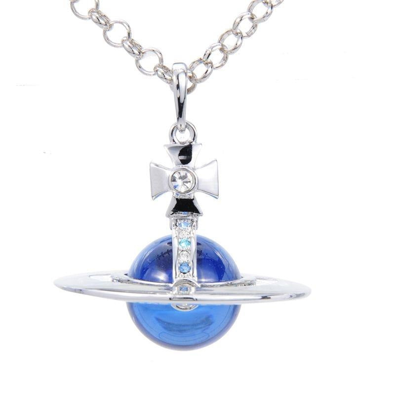 Vivienne Westwood large 20mm three-dimensional pendant sweater necklace European and American