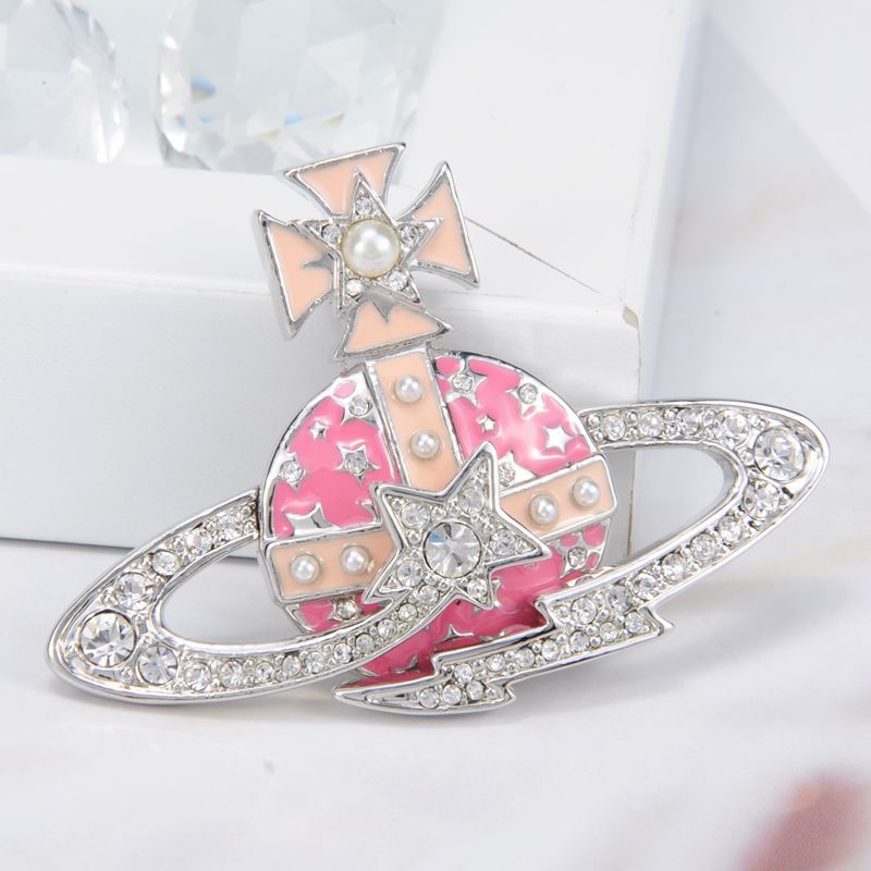 Vivienne Westwood pentagram women's luxury brooch, fashion personality
