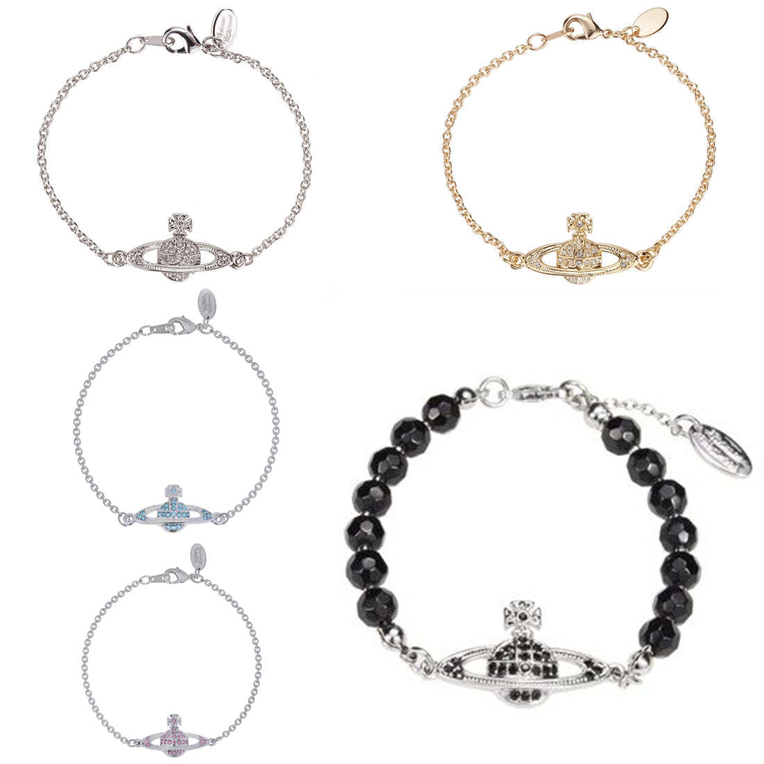 Vivienne Westwood full diamond bracelet women's exquisite high sense simple accessories