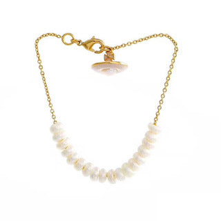 Vivienne Westwood freshwater natural pearl bracelet elegant high sense girl heart