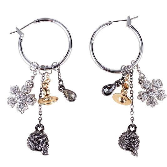 Vivienne Westwood big skull multi DIY accessories ear rings fashion luxury original