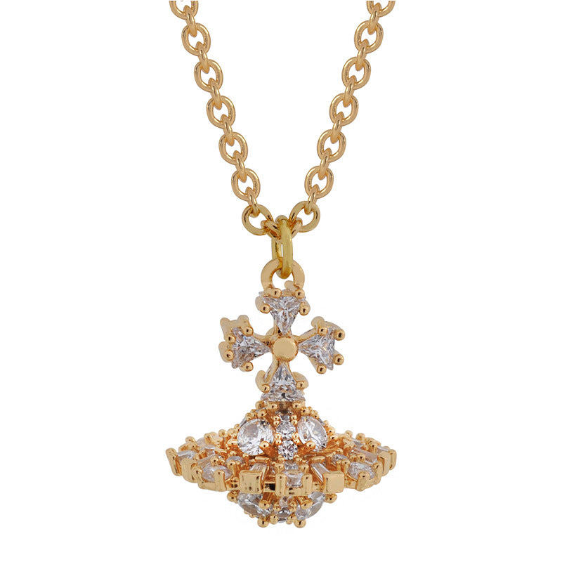 Vivienne Westwood Irina three-dimensional special-shaped stone bracelet necklace High sense