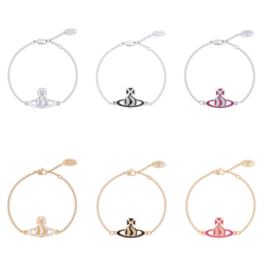Vivienne Westwood twisted cream paint bracelet High sense