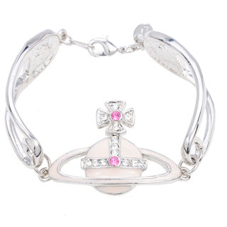 Vivienne Westwood pink paint bracelet vintage ins