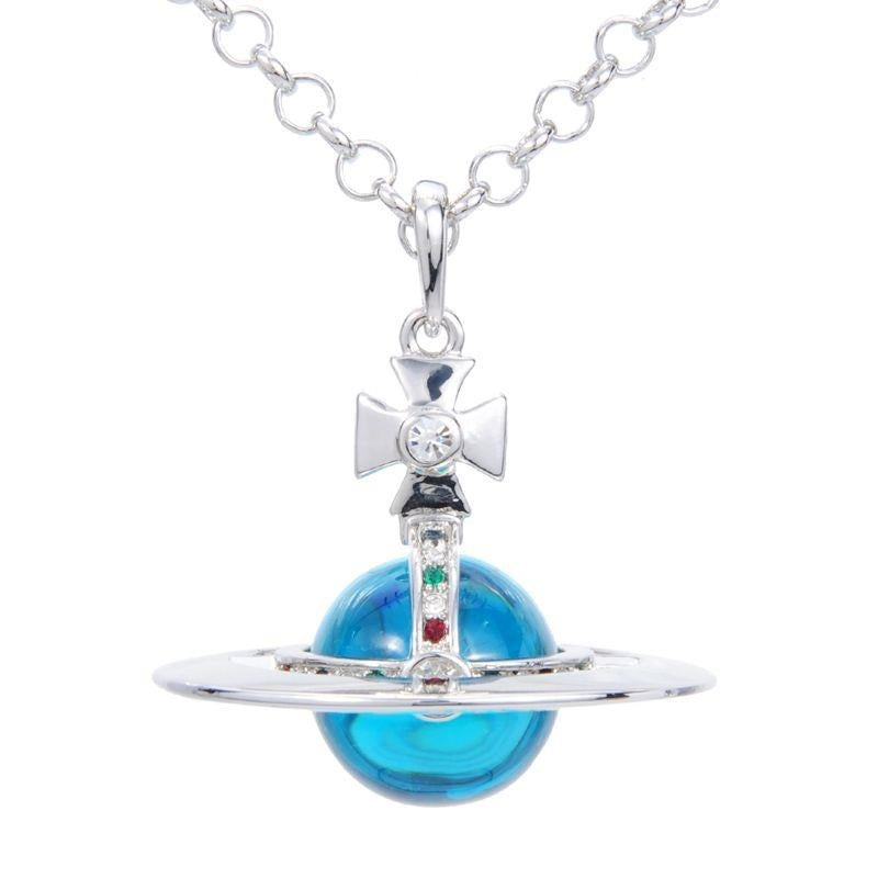 Vivienne Westwood large 20mm three-dimensional pendant sweater necklace European and American