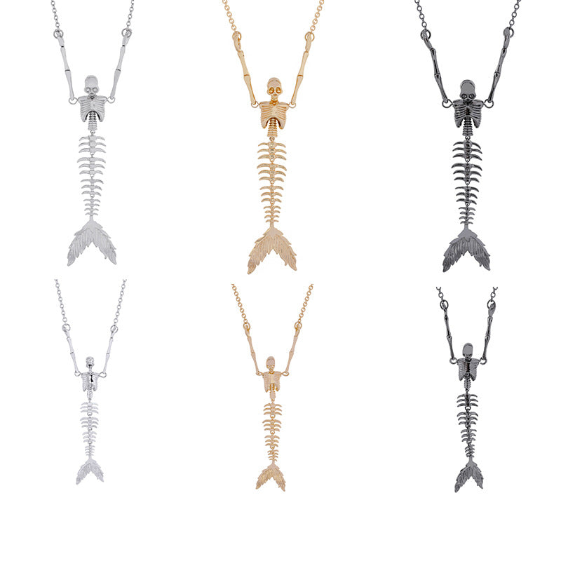 Vivienne Westwood Vintage Mermaid Bone Pendant Necklace