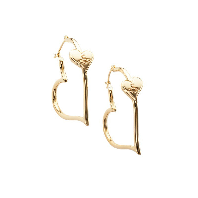 Vivienne Westwood love ear ring Japanese limited ear studs European and American punk