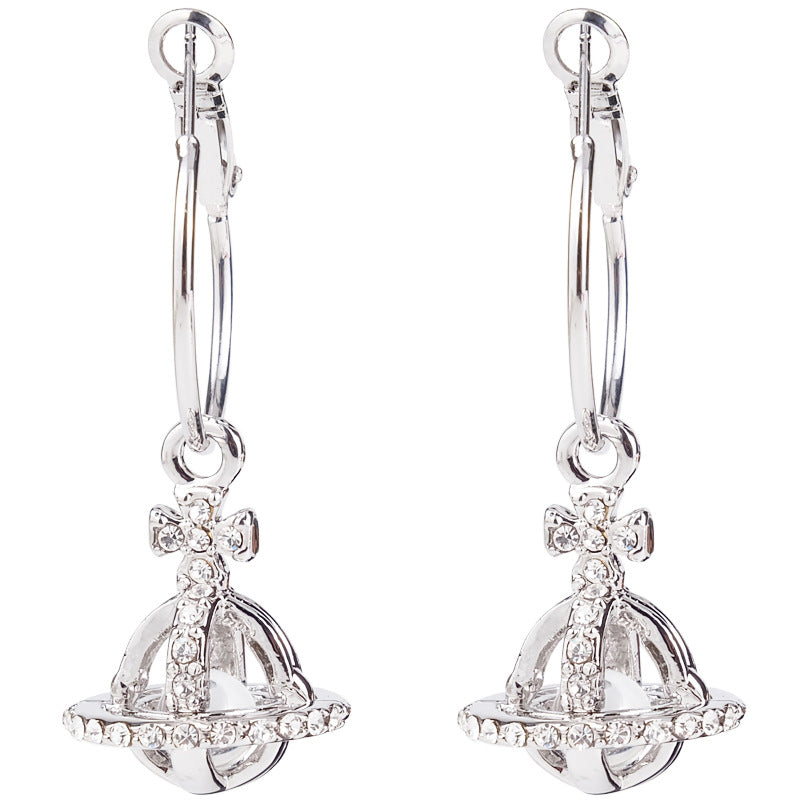 Vivienne Westwood activity Crystal eardrops female personality punk European and American style