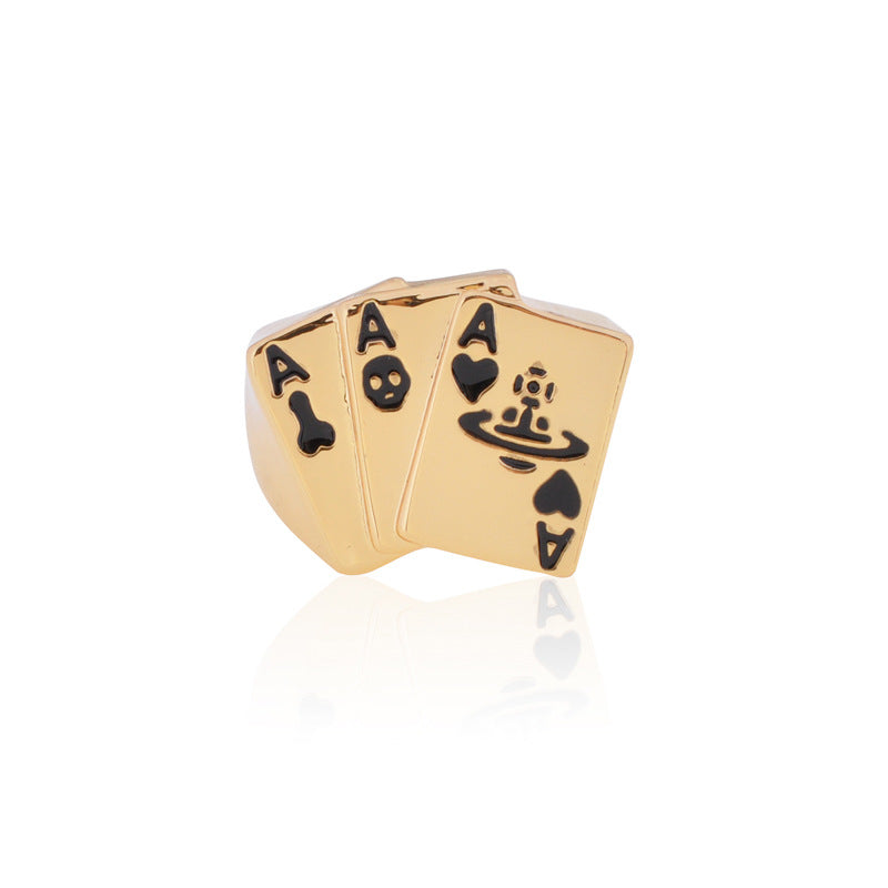 Vivienne Westwood poker ring simple couple couple rings European and American style