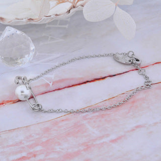 Vivienne Westwood simple pin pearl bracelet temperament star same style European and American punk fashion