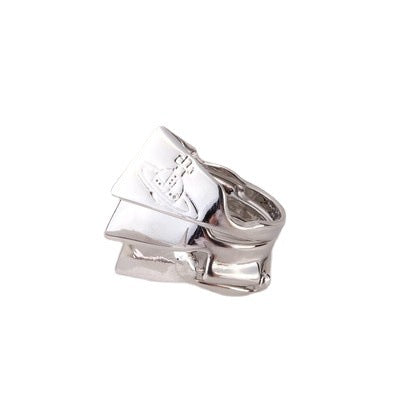 Vivienne Westwood armor three-layer ring couple personality European and American punk