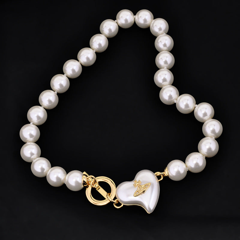 Vivienne Westwood love pearl pendant necklace European and American style high sense