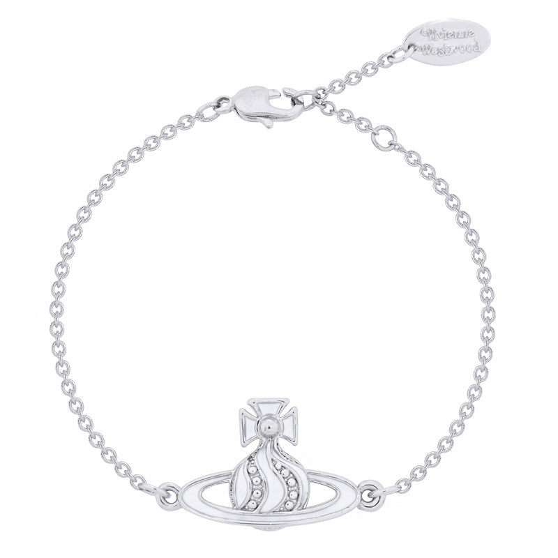 Vivienne Westwood twisted cream paint bracelet High sense