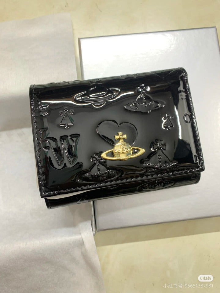 Vivienne Westwood Lacquer embossed printer wallet