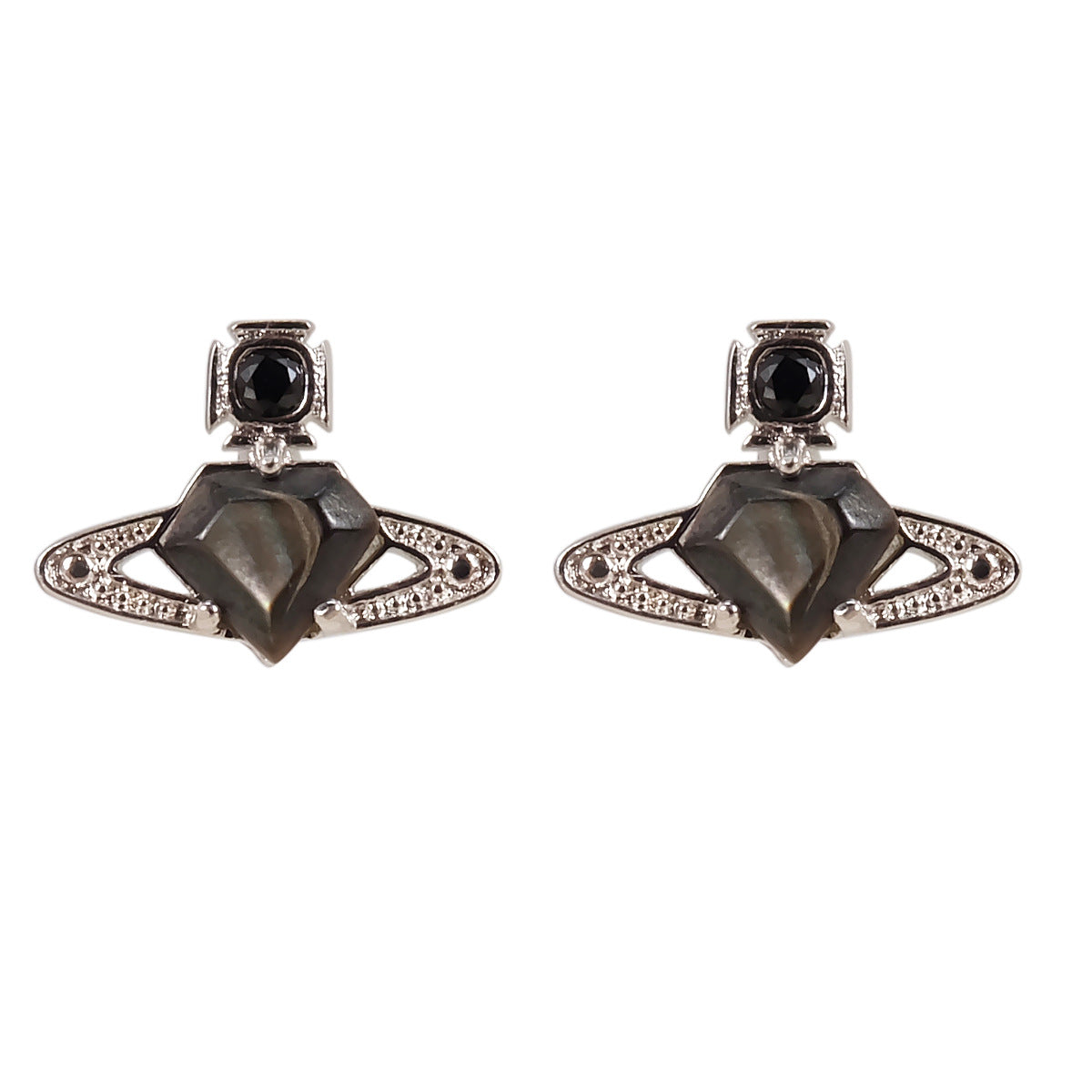 Vivienne Westwood cut gemstone earrings small exquisite and versatile earrings