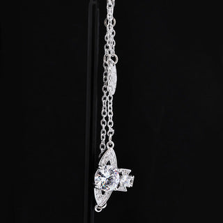 Vivienne Westwood ISMENE track full diamond zircon silver bracelet European and American style