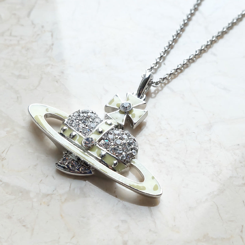 Vivienne Westwood large paint love pendant necklace exquisite high-end