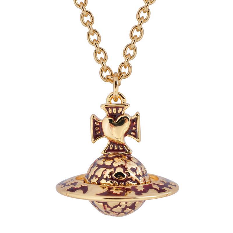 Vivienne Westwood Mayfair embossed heart-shaped three-dimensional necklace