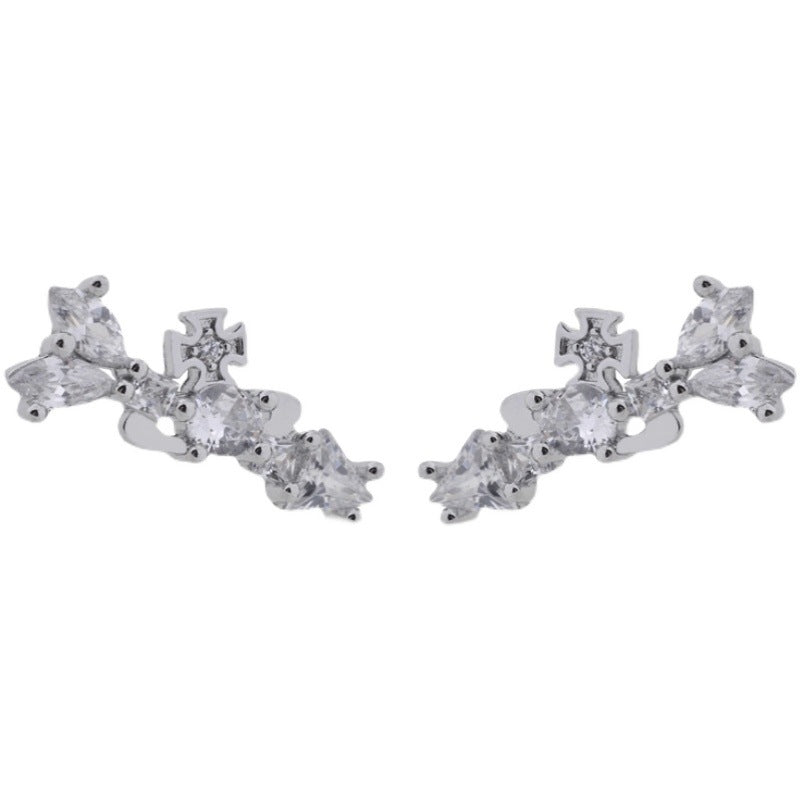 Vivienne Westwood arrow stud earrings for women, small, exquisite and high-grade, all-matching
