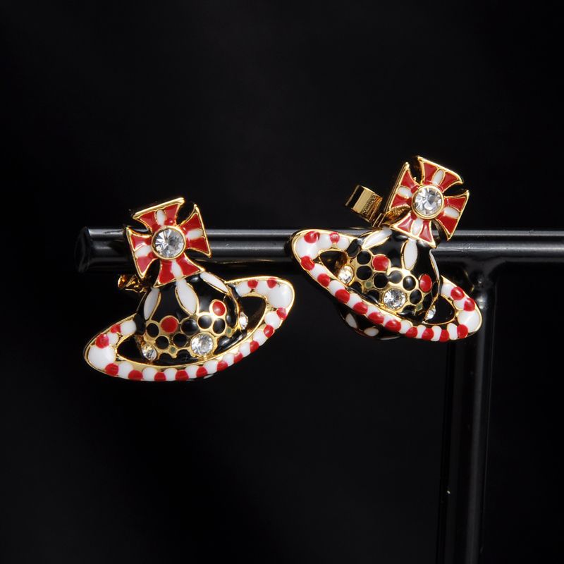 Vivienne Westwood punk enamel colorful punk earrings