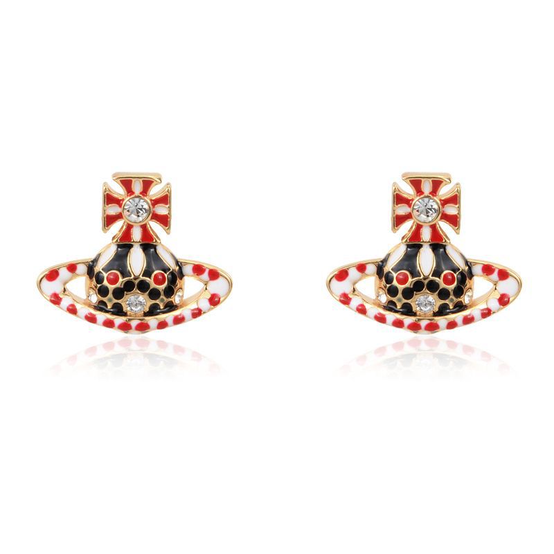 Vivienne Westwood punk enamel colorful punk earrings