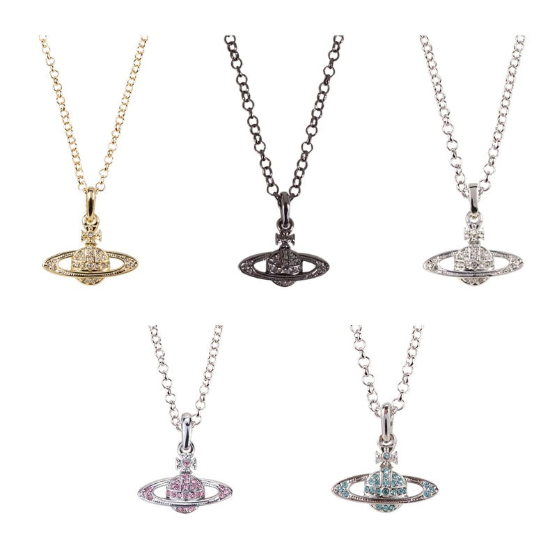 Vivienne Westwood Full diamond pendant necklace exquisite high sense