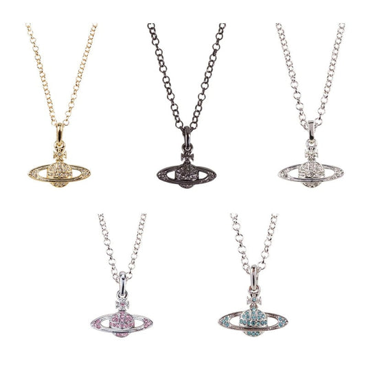 Vivienne Westwood Full diamond pendant necklace exquisite high sense