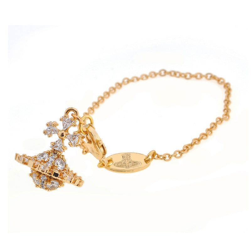Vivienne Westwood Irina three-dimensional special-shaped stone bracelet necklace High sense