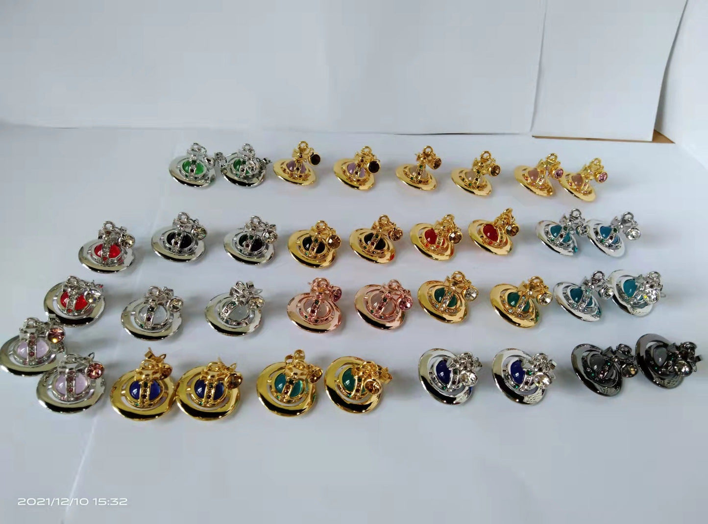 Vivienne Westwood 10MM lettering punk micro glass bead fashion earrings
