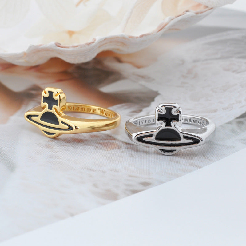 Vivienne Westwood simple paint ring European and American punk versatile fashion