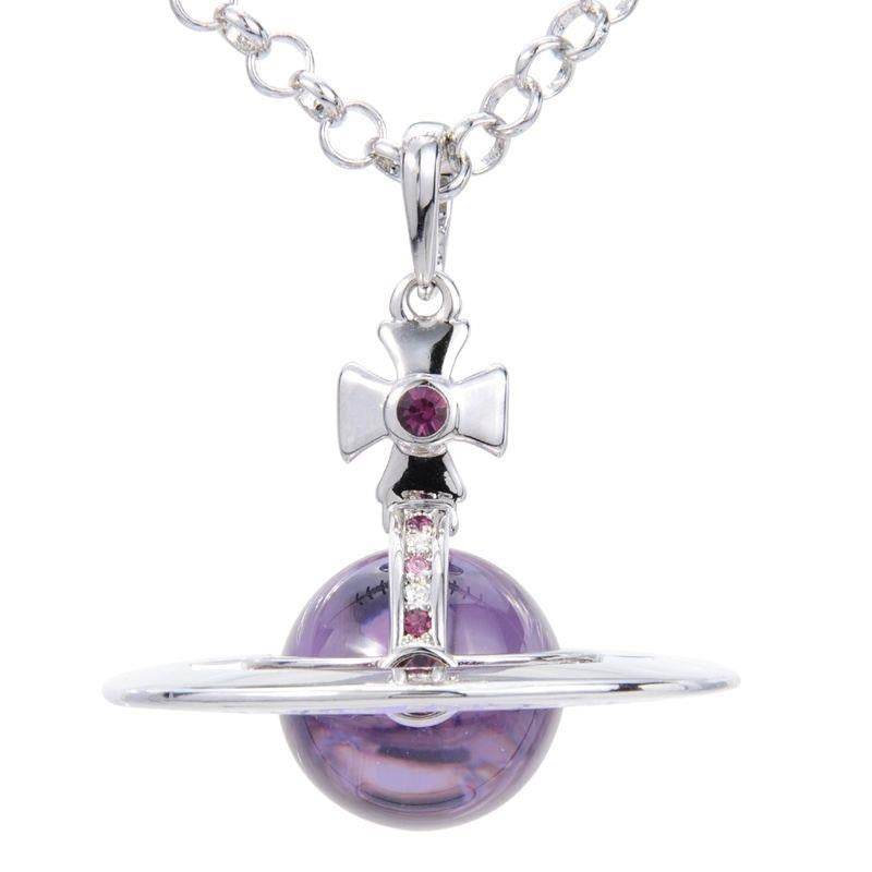 Vivienne Westwood large 20mm three-dimensional pendant sweater necklace European and American