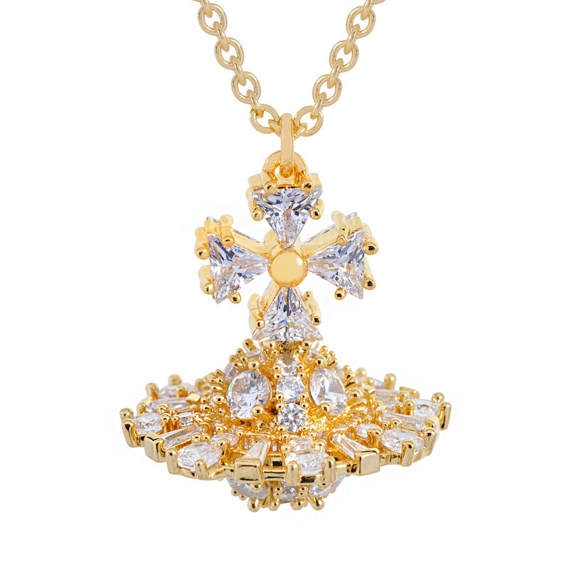 Vivienne Westwood Irina three-dimensional special-shaped stone bracelet necklace High sense