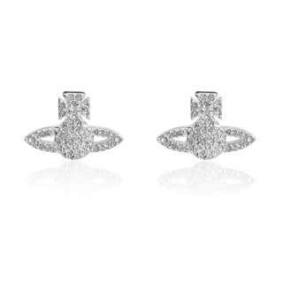 Vivienne Westwood small LOGO stud earrings full of diamonds exquisite