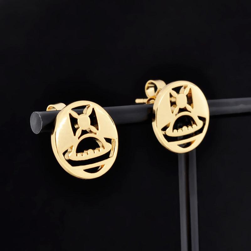 Vivienne Westwood MAN BRUTUS hollow stud earrings punk