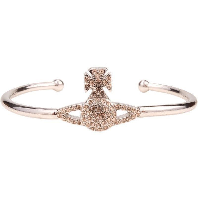 Vivienne Westwood KIKA full diamond bracelet exquisite high-grade accessories