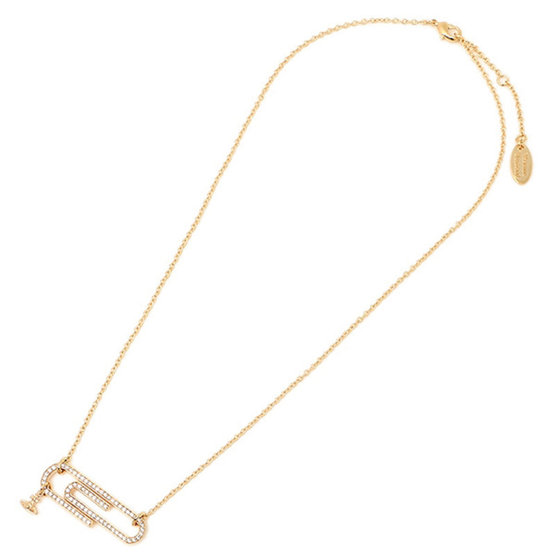 Vivienne Westwood inlaid back pin necklace pendant