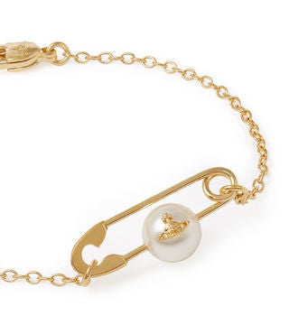 Vivienne Westwood simple pin pearl bracelet temperament star same style European and American punk fashion