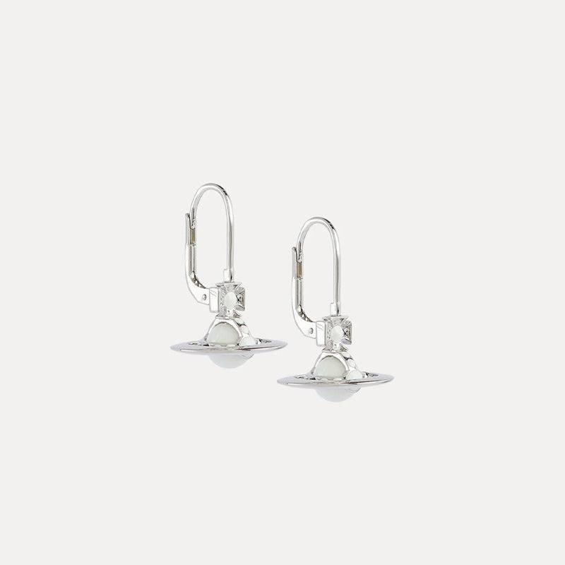 Vivienne Westwood opal stone three-dimensional earrings niche temperament exquisite