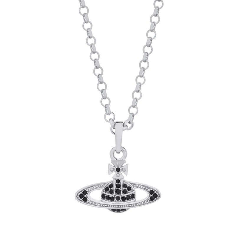 Vivienne Westwood full diamond orb classic flat necklace