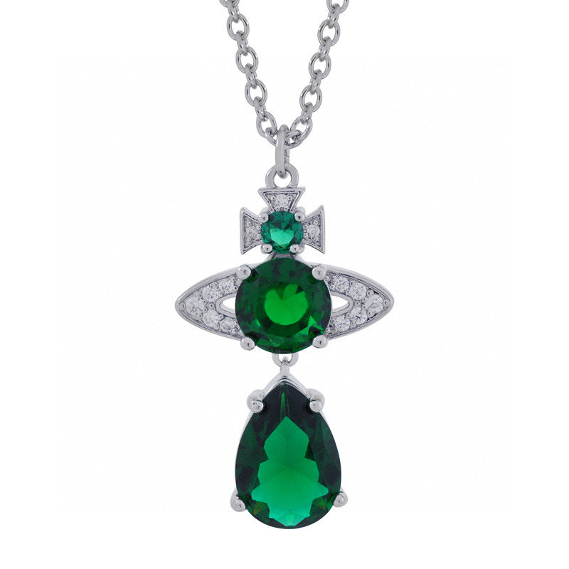 Vivienne Westwood new color matching big water drop pendant necklace for women