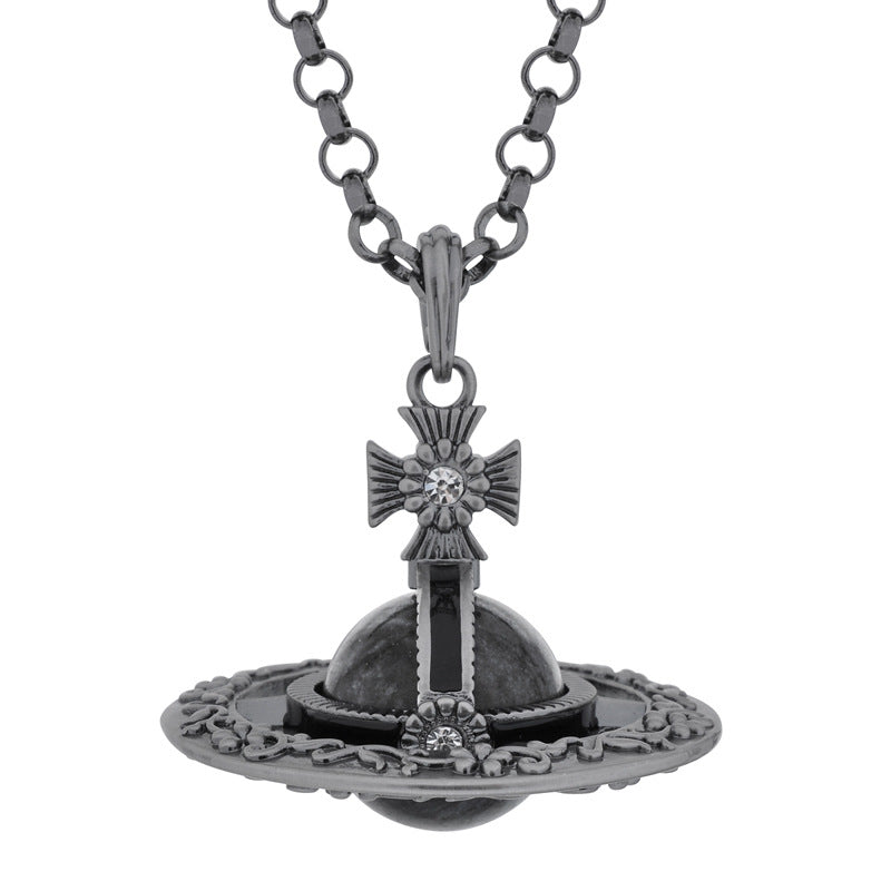 Vivienne Westwood Punk vintage engraving series personalized pendant necklace