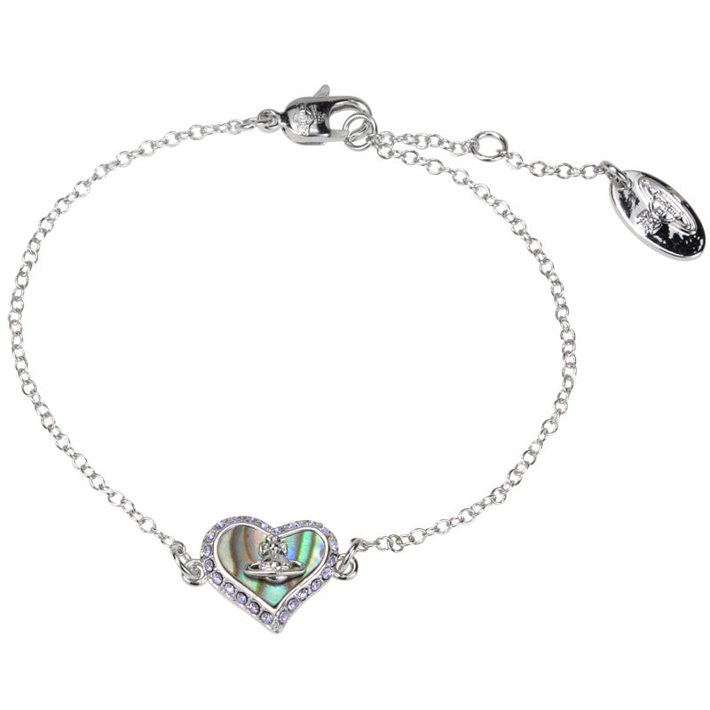 Vivienne Westwood heart shell series bracelet women's exquisite high sense