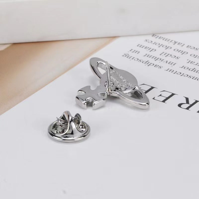 Vivienne Westwood full diamond paint punk mini delicate collar brooch exquisite