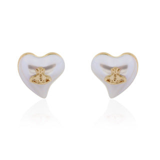 Vivienne Westwood love series epoxy stud earrings luxurious and personalized punk