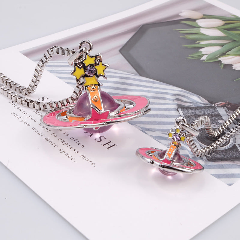 Vivienne Westwood meteor three-dimensional pendant necklace personality European and American friends