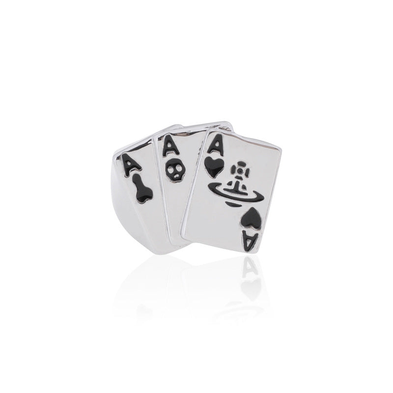 Vivienne Westwood poker ring simple couple couple rings European and American style