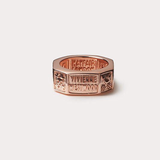Vivienne Westwood bone love screw ring personality European and American punk