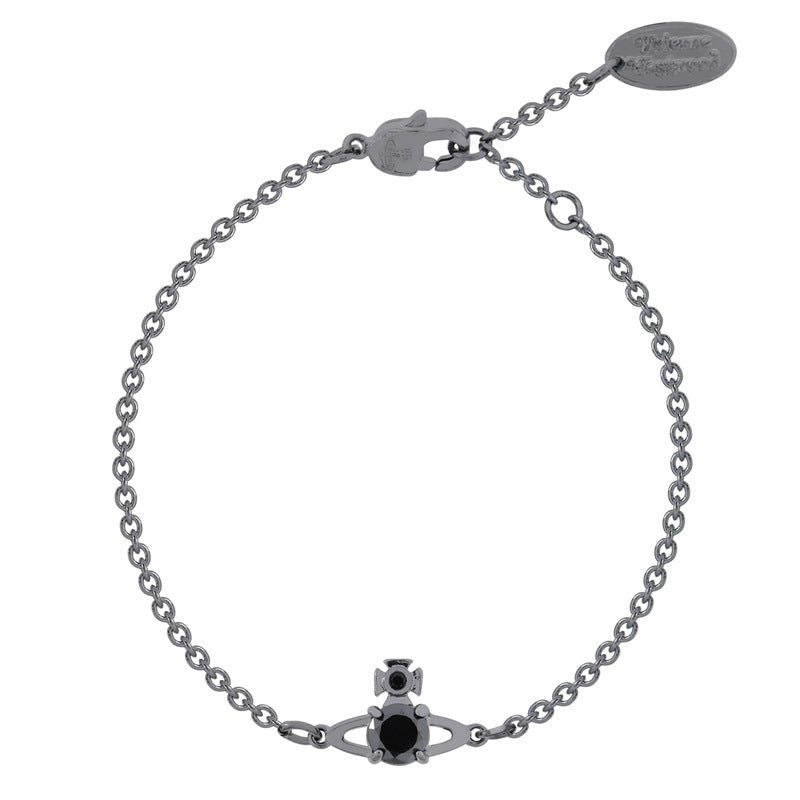 Vivienne Westwood silver four-claw zircon shining diamond bracelet