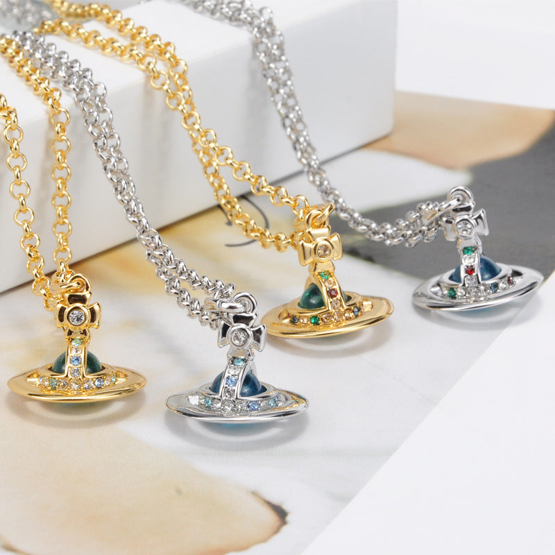 Vivienne Westwood 6mm mini three-dimensional necklace punk accessories